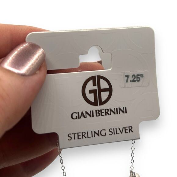 NWT Macy's Cultured Freshwater Pearl Dangle Drop Sterling Silver Bracelet NEW - Picture 3 of 12